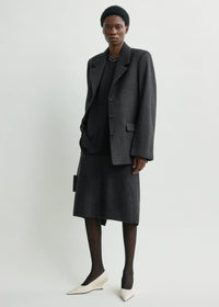 Twill suit jacket charcoal