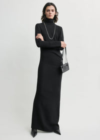 Long twist dress black