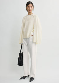 Crew cape knit ecru