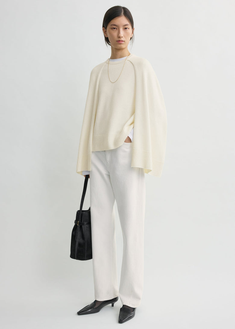Crew cape knit ecru