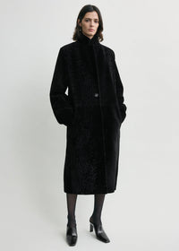Classic shearling coat black