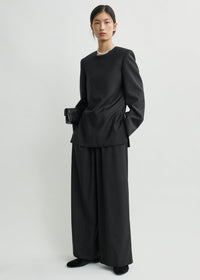 Tailored dinner blouse black