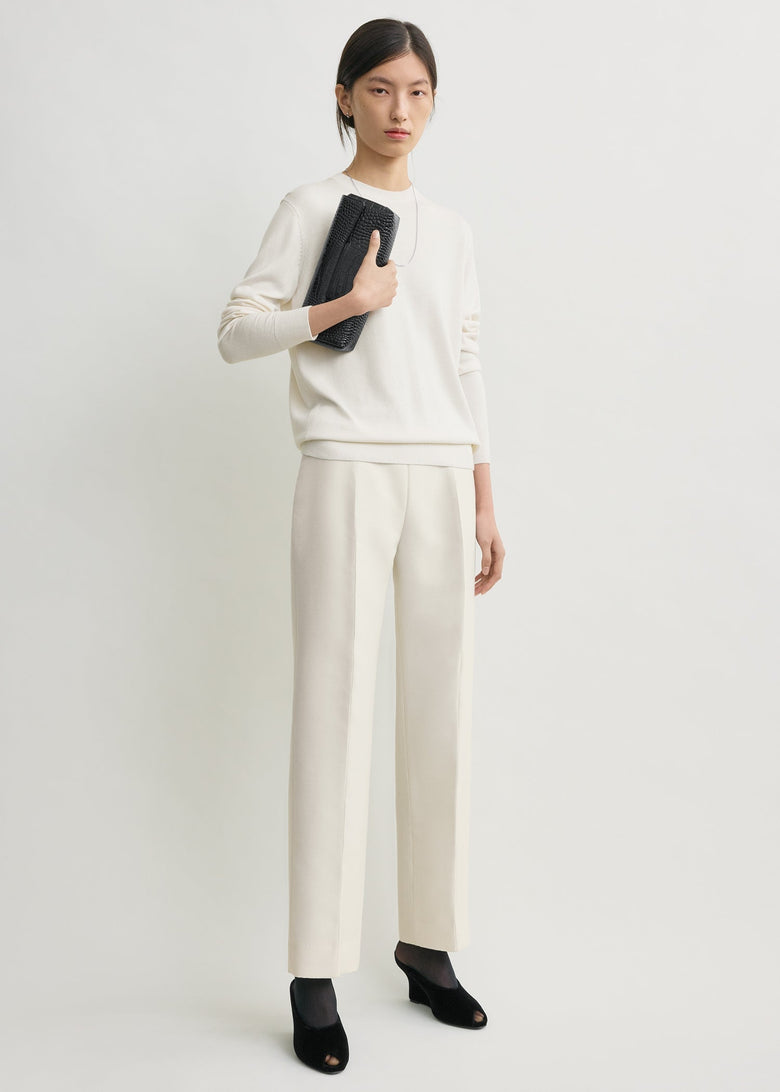 Slim evening trousers ecru