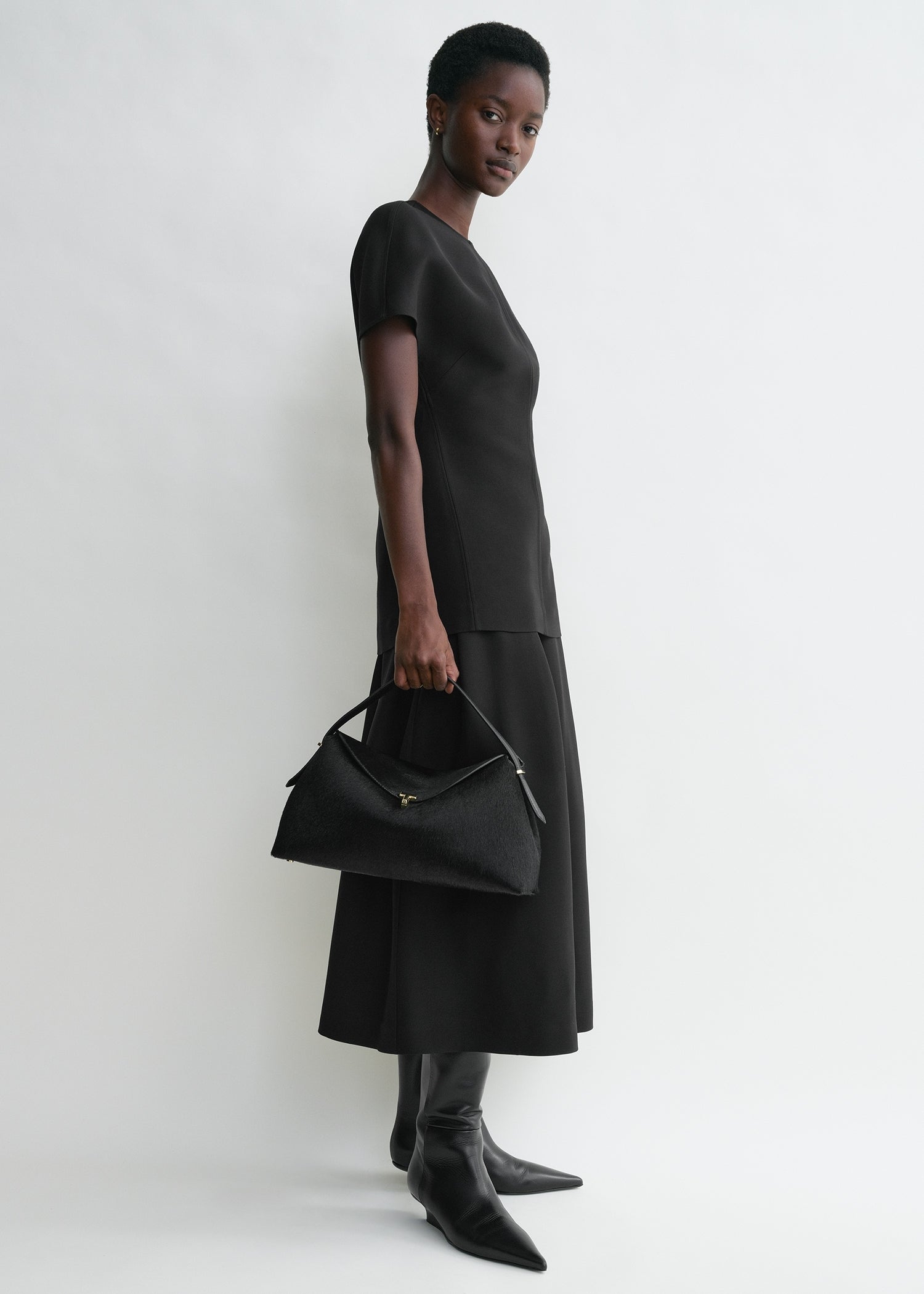 T-Lock pony hair top handle black