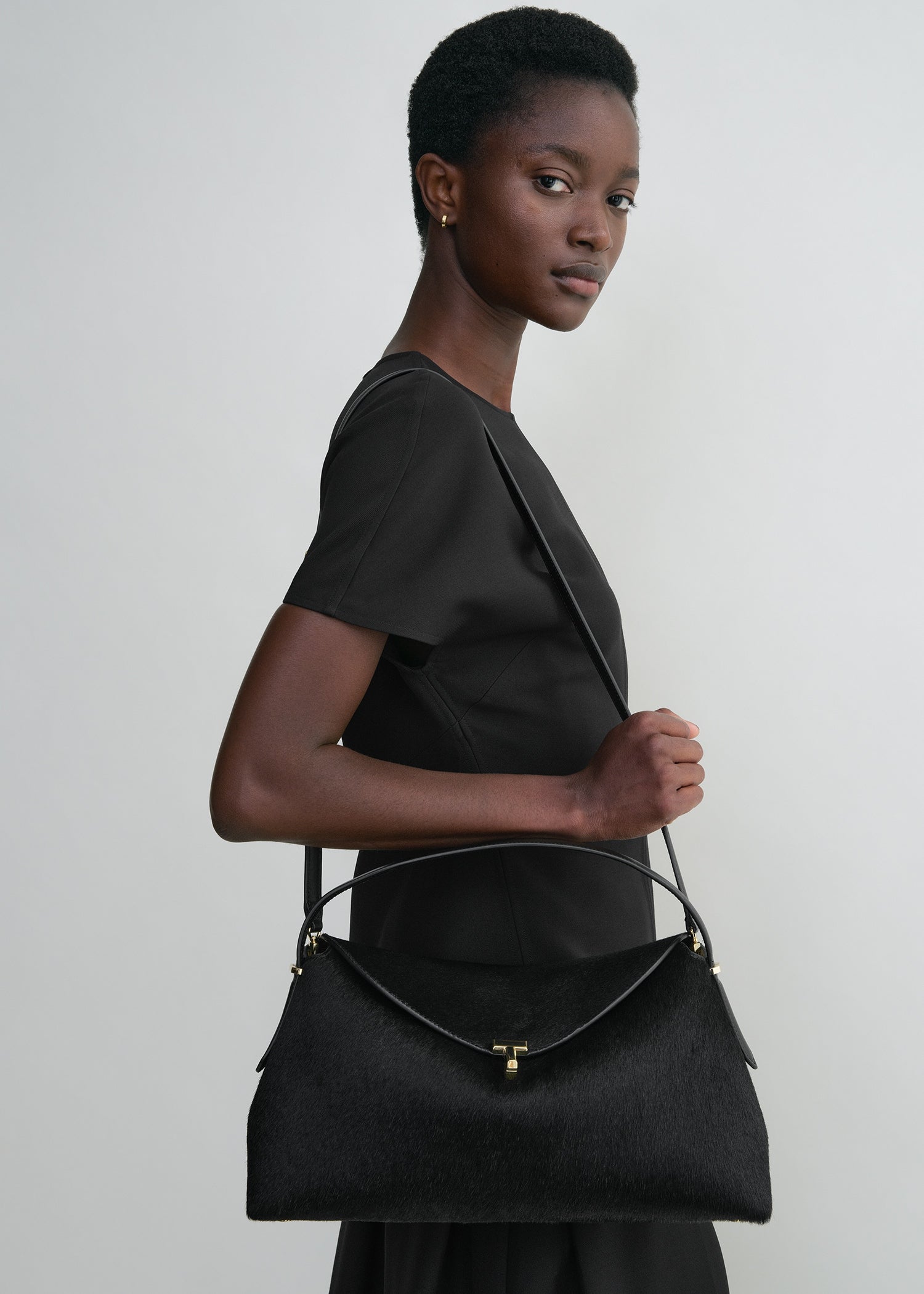 T-Lock pony hair top handle black