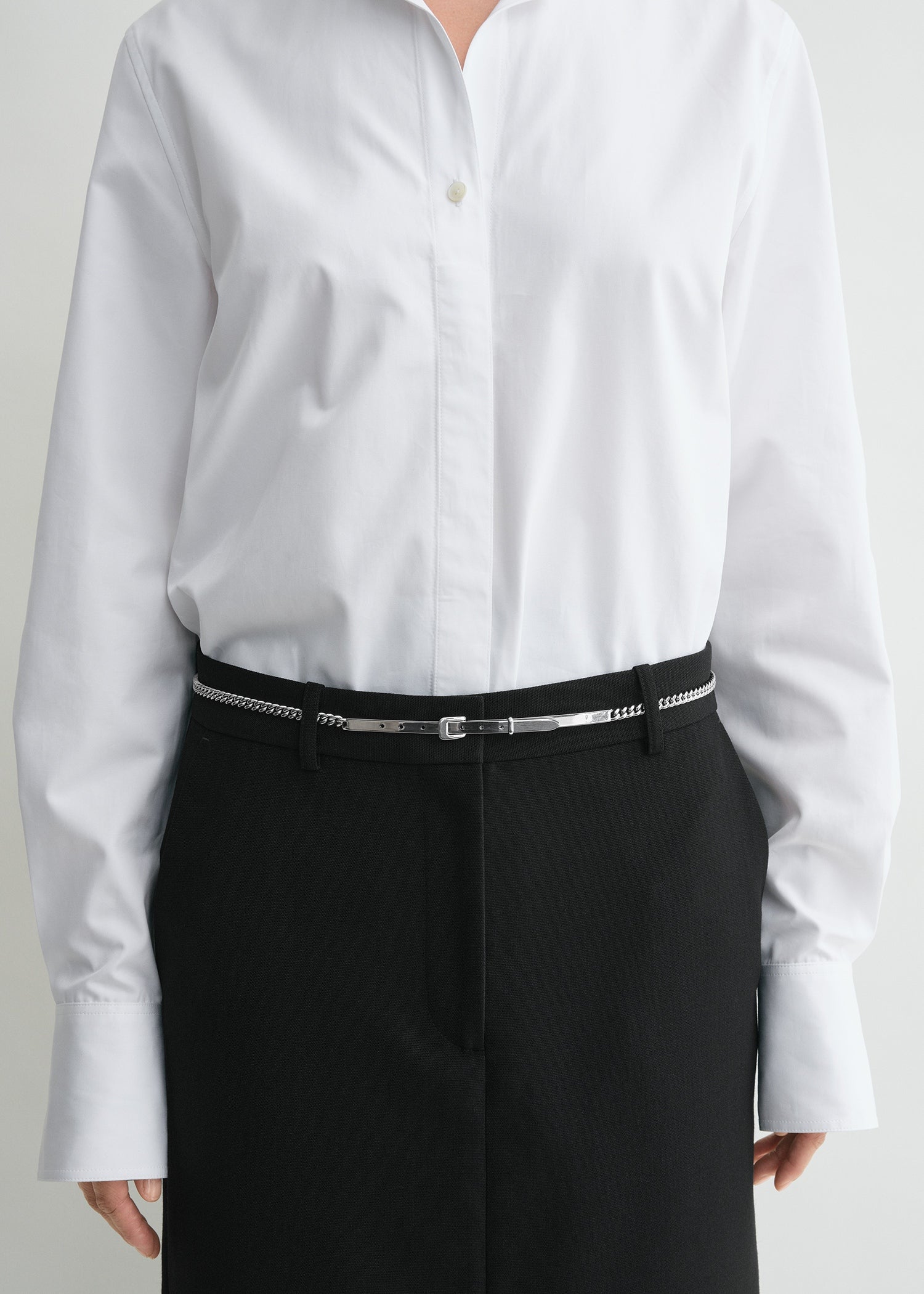 Chain belt silver