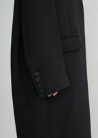 Deep pleat coat black