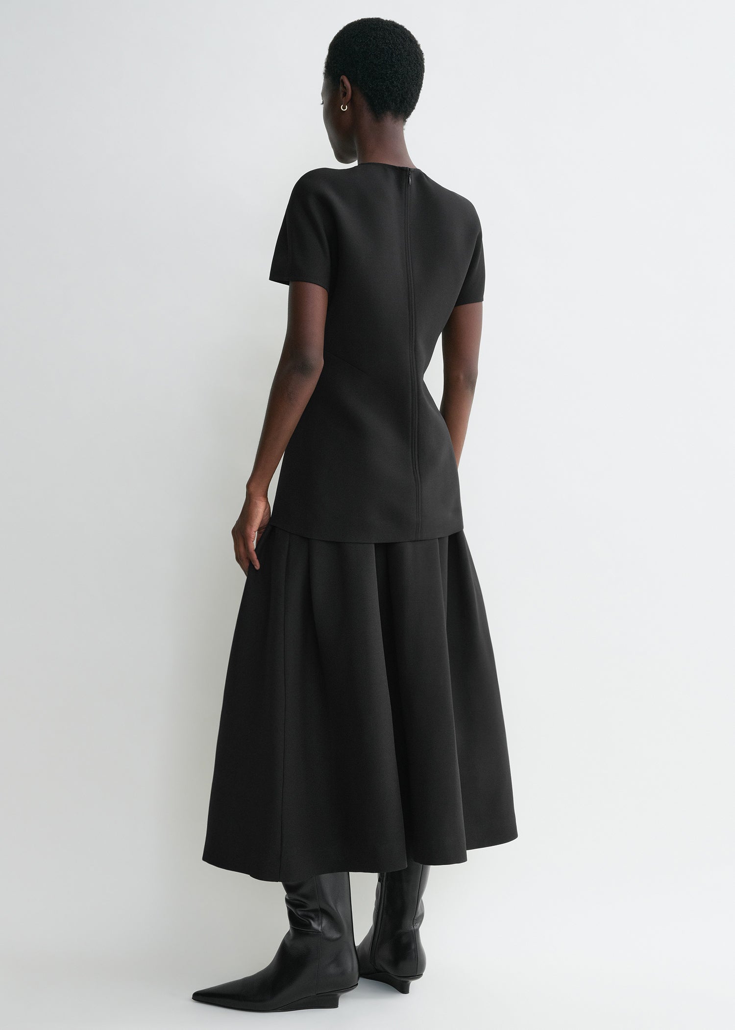Cap-sleeve top black