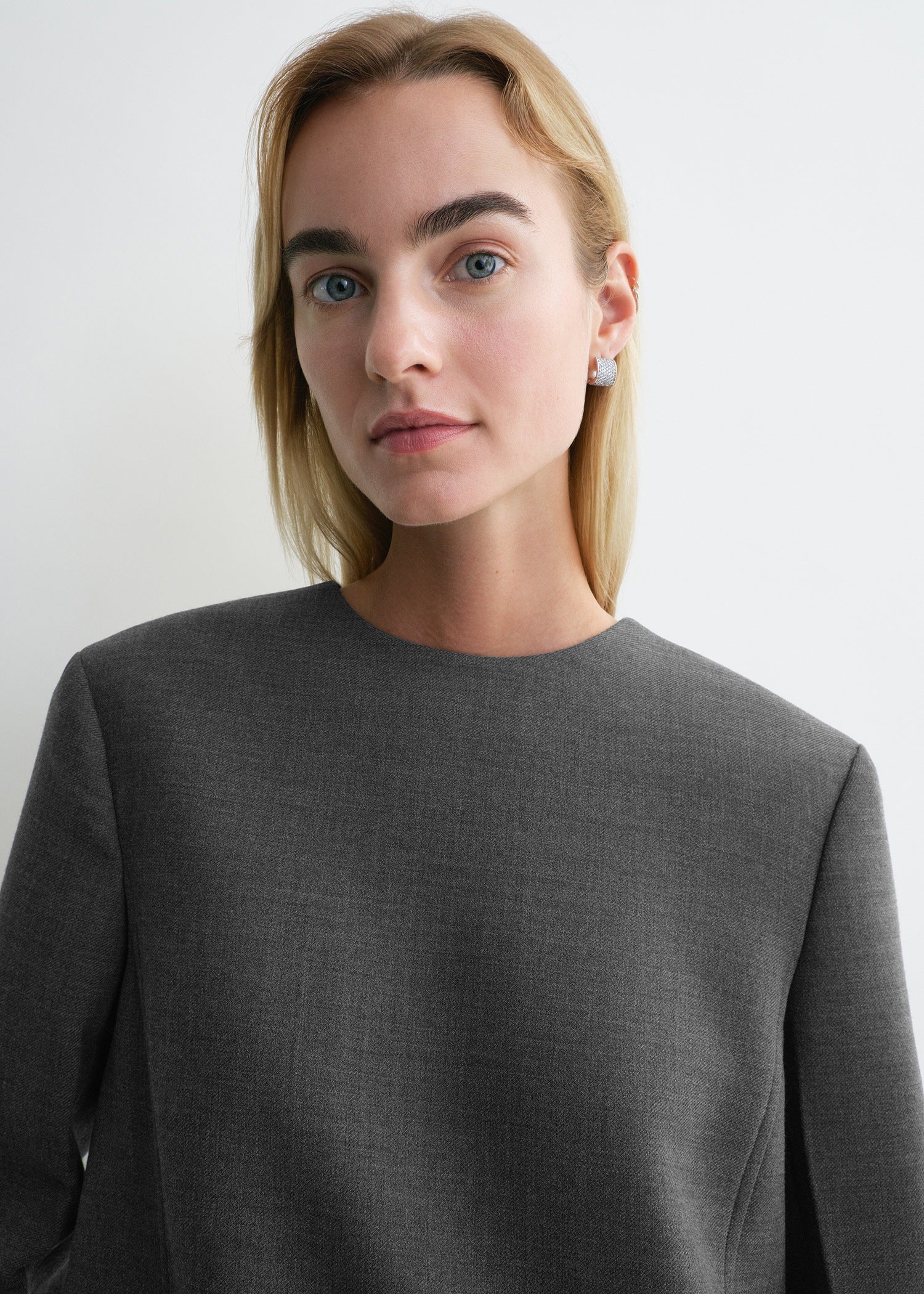 Pocket top grey melange