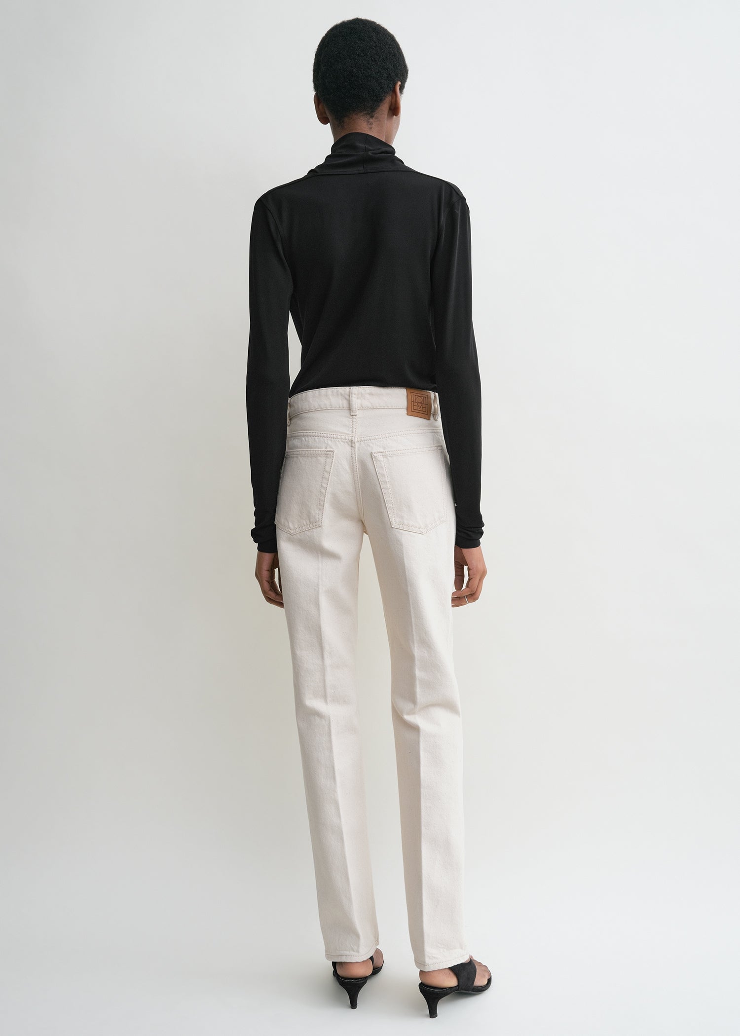 Low slim denim ecru