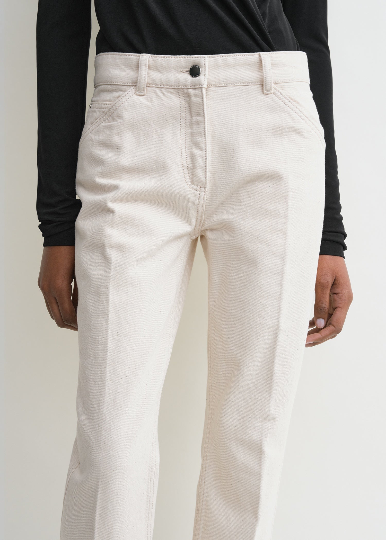 Low slim denim ecru