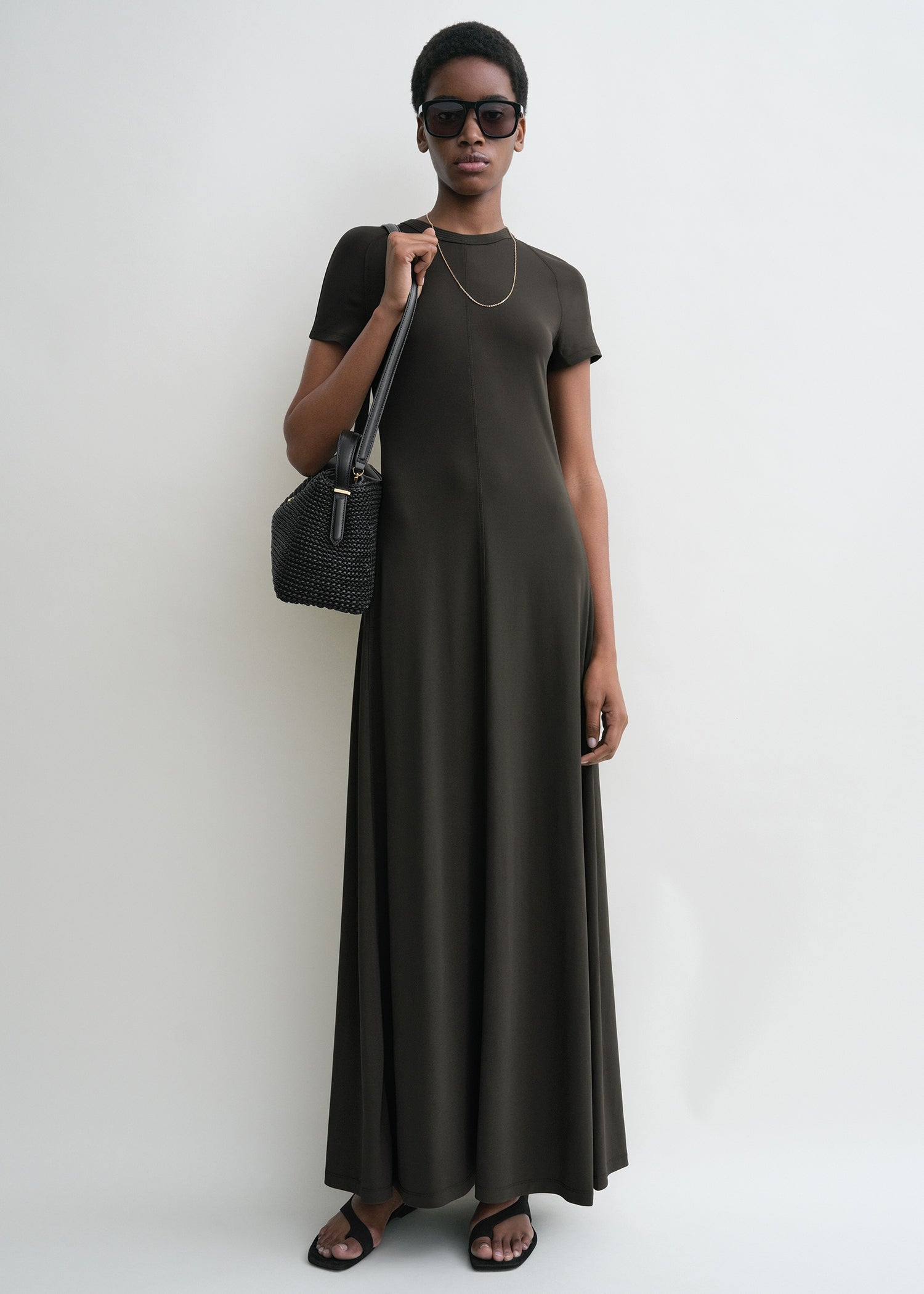 Fluid jersey dress pepper petite