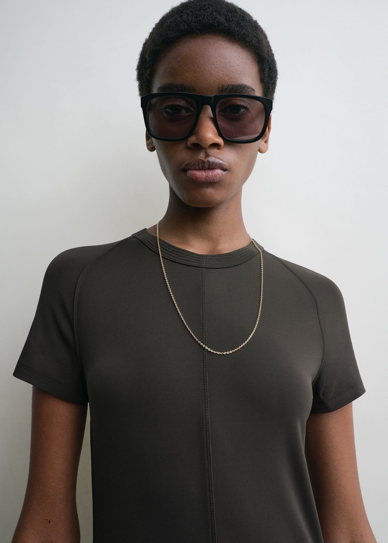 Fluid jersey dress pepper