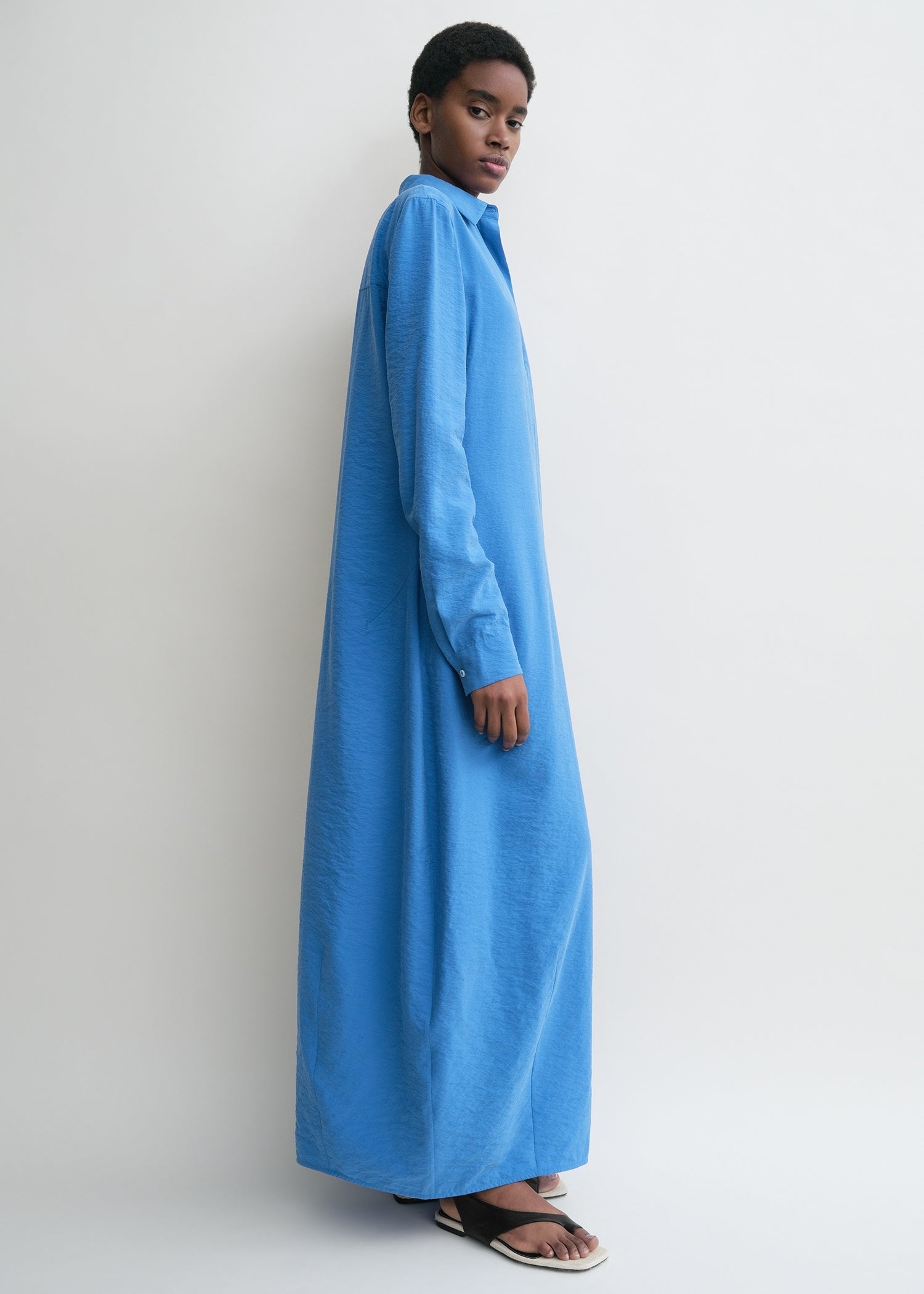 Parachute shirtdress cobalt