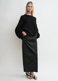 Puffed knit black