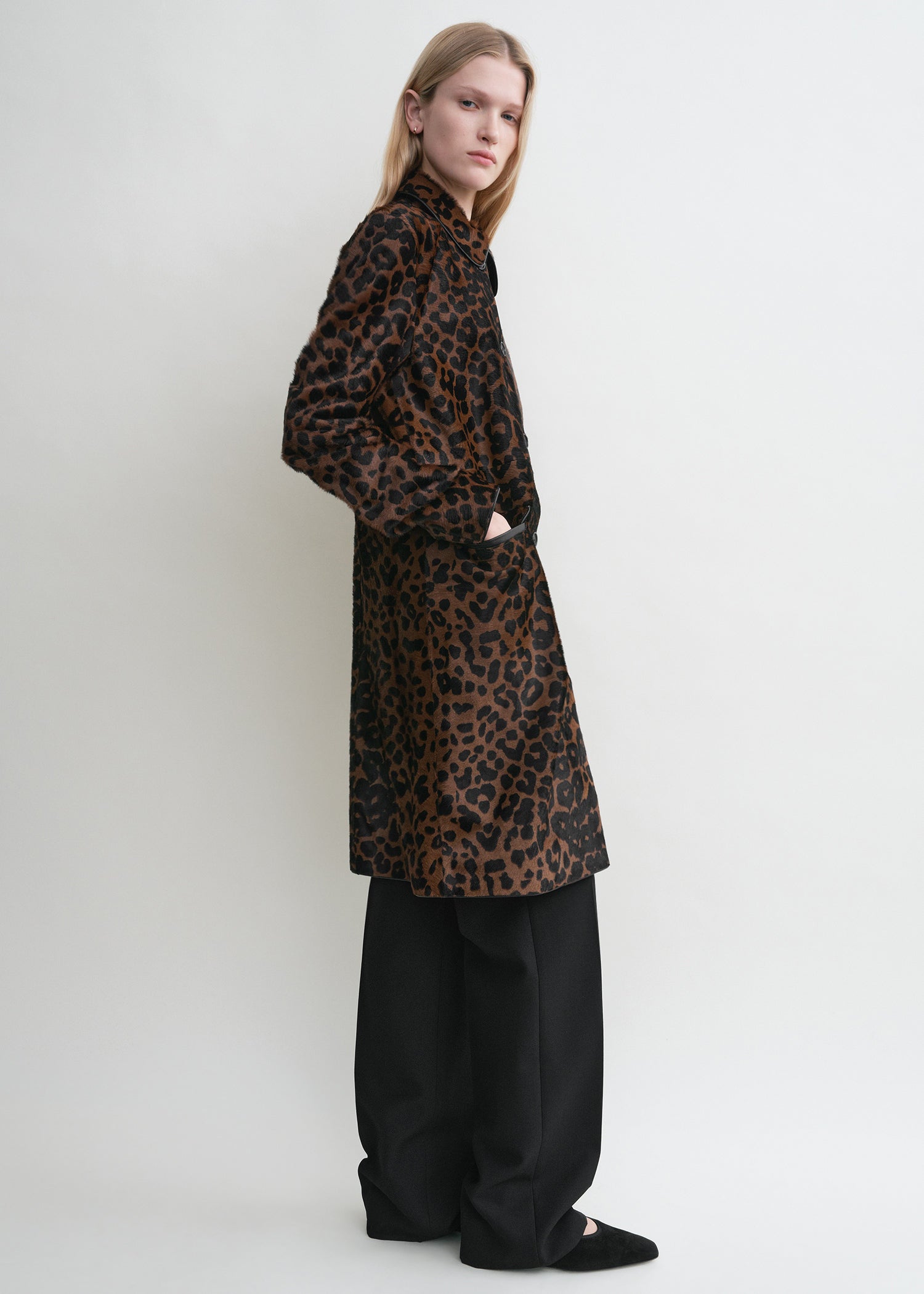 Pony hair coat leopard