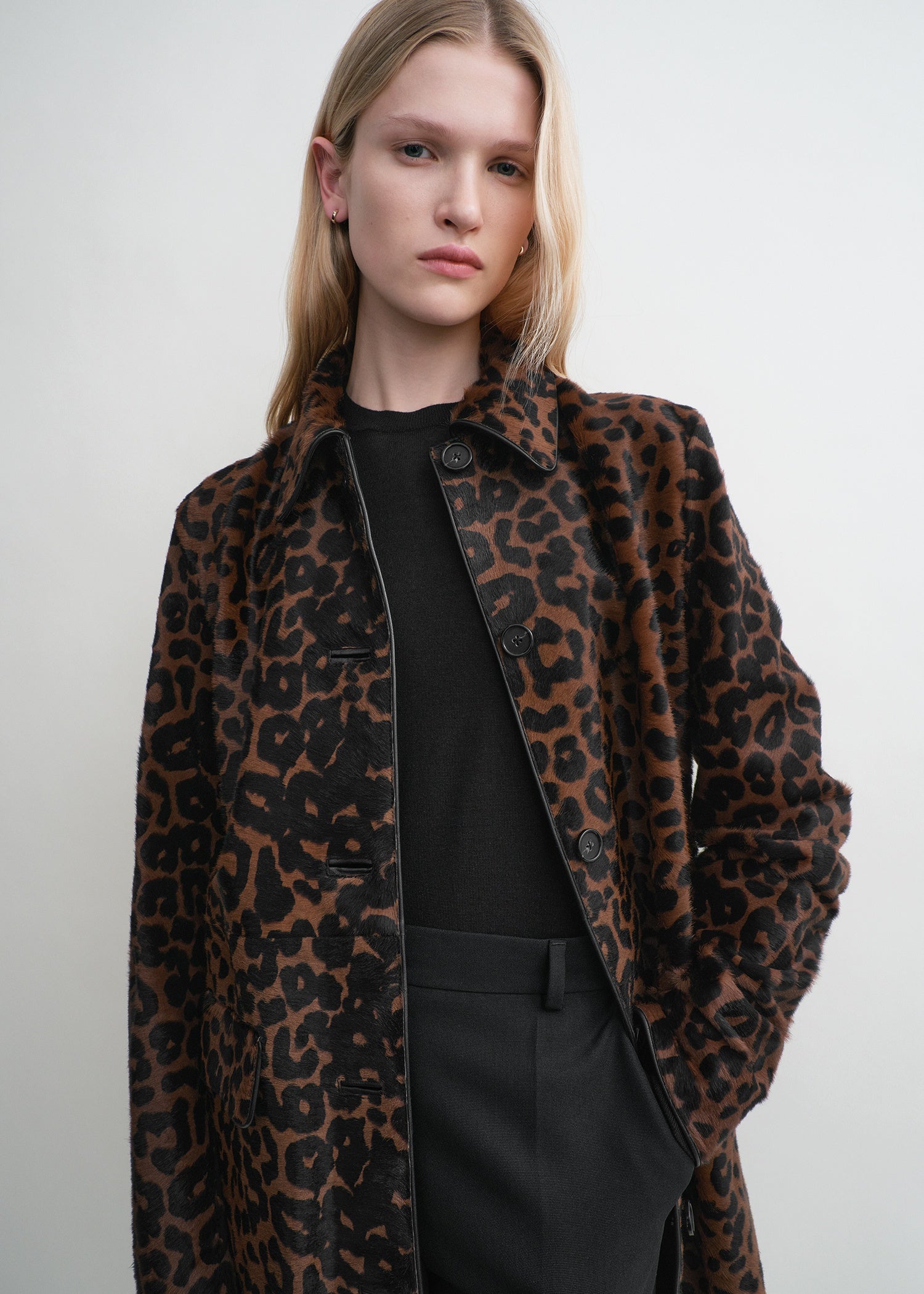 Pony hair coat leopard