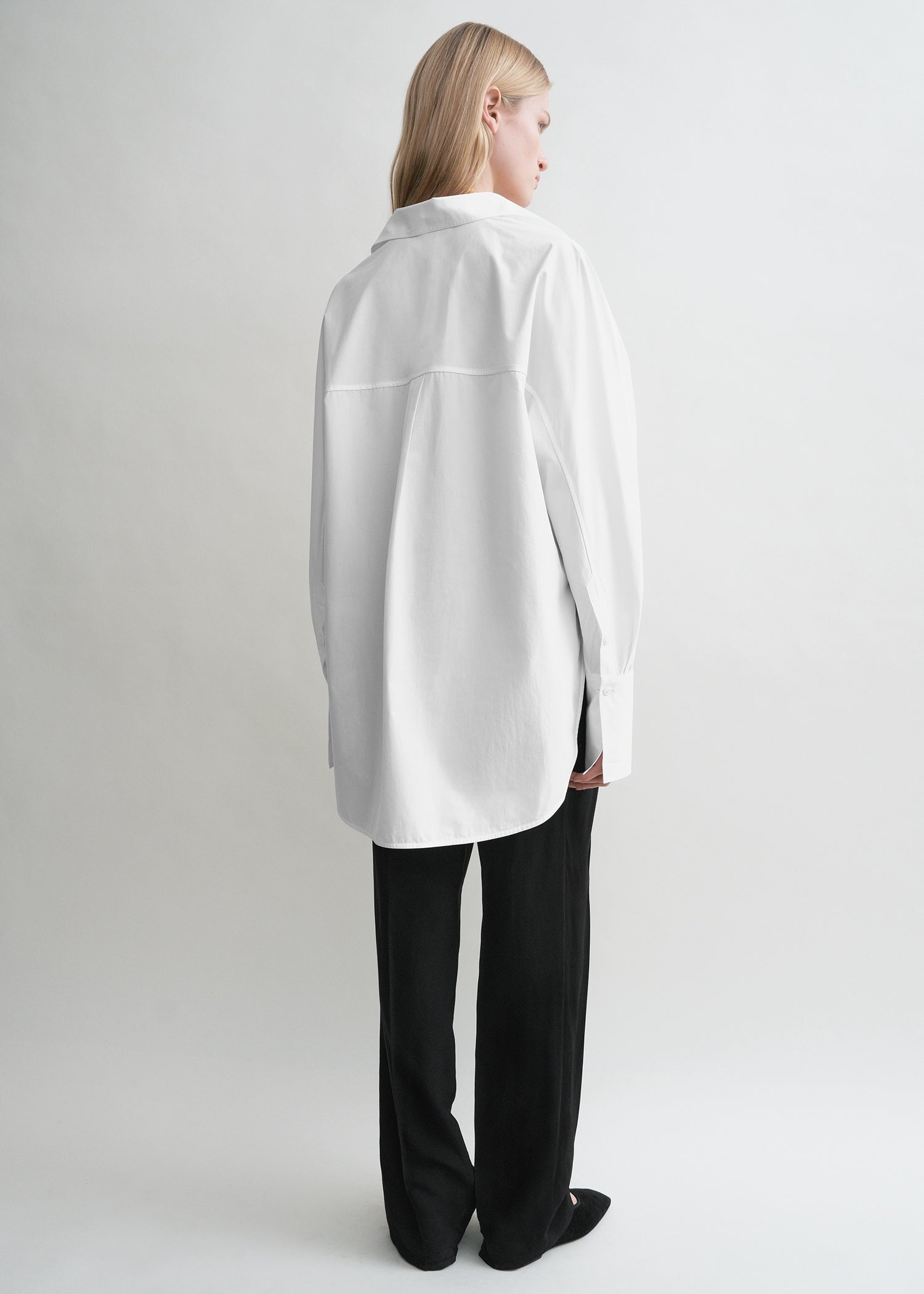 Oversized tuxedo shirt white