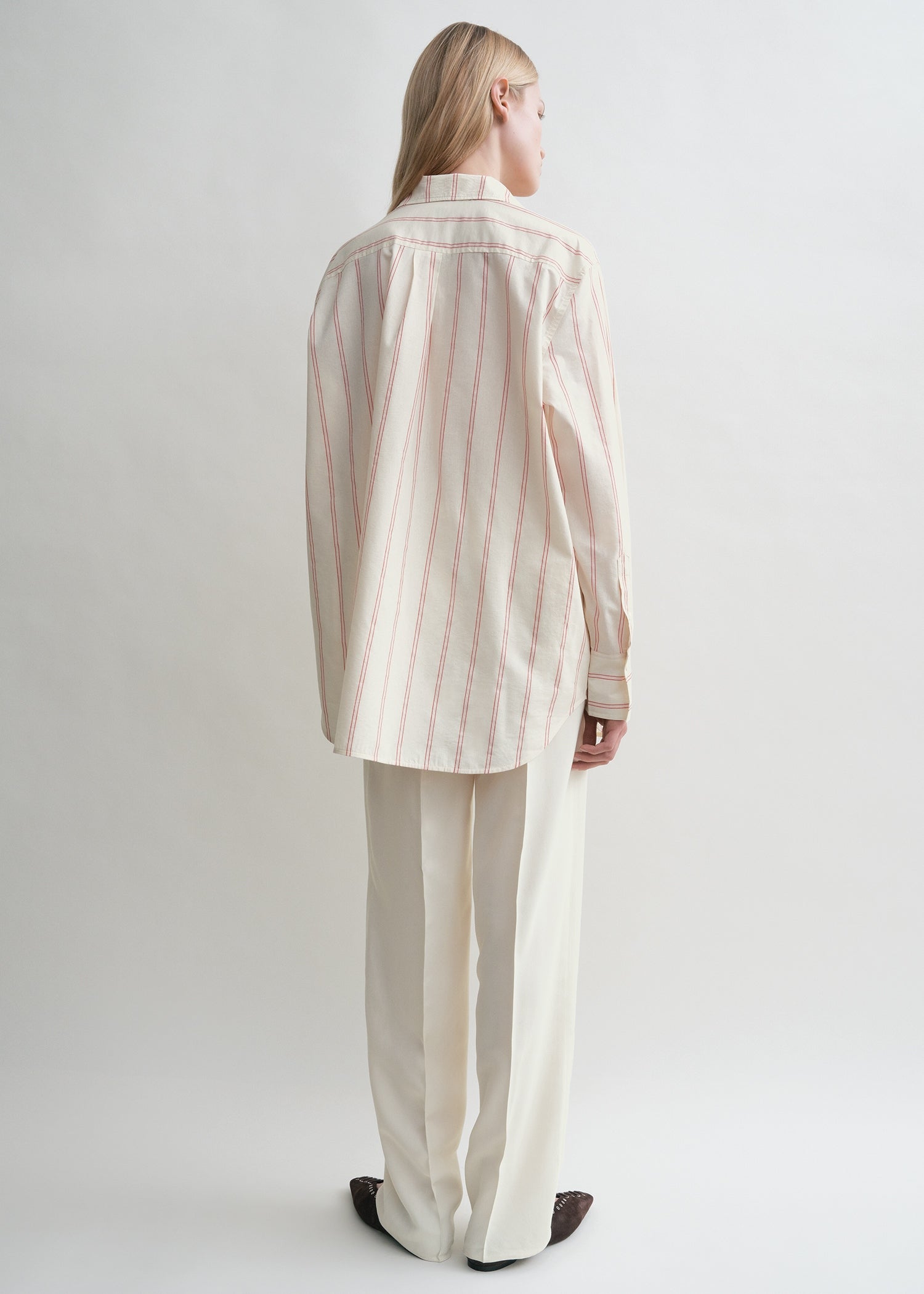 Relaxed striped shirt ecru/blossom