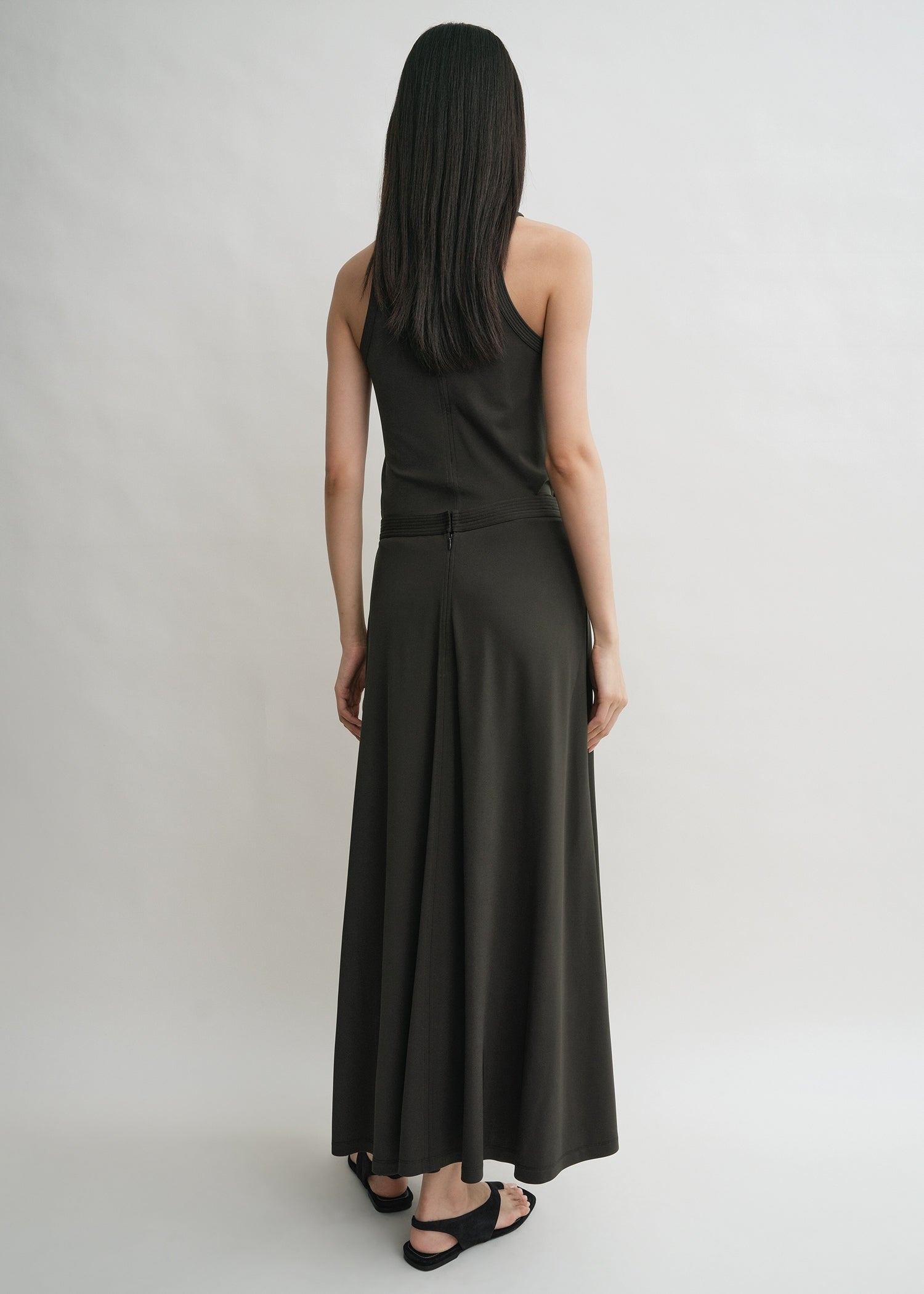 Fluid jersey skirt pepper