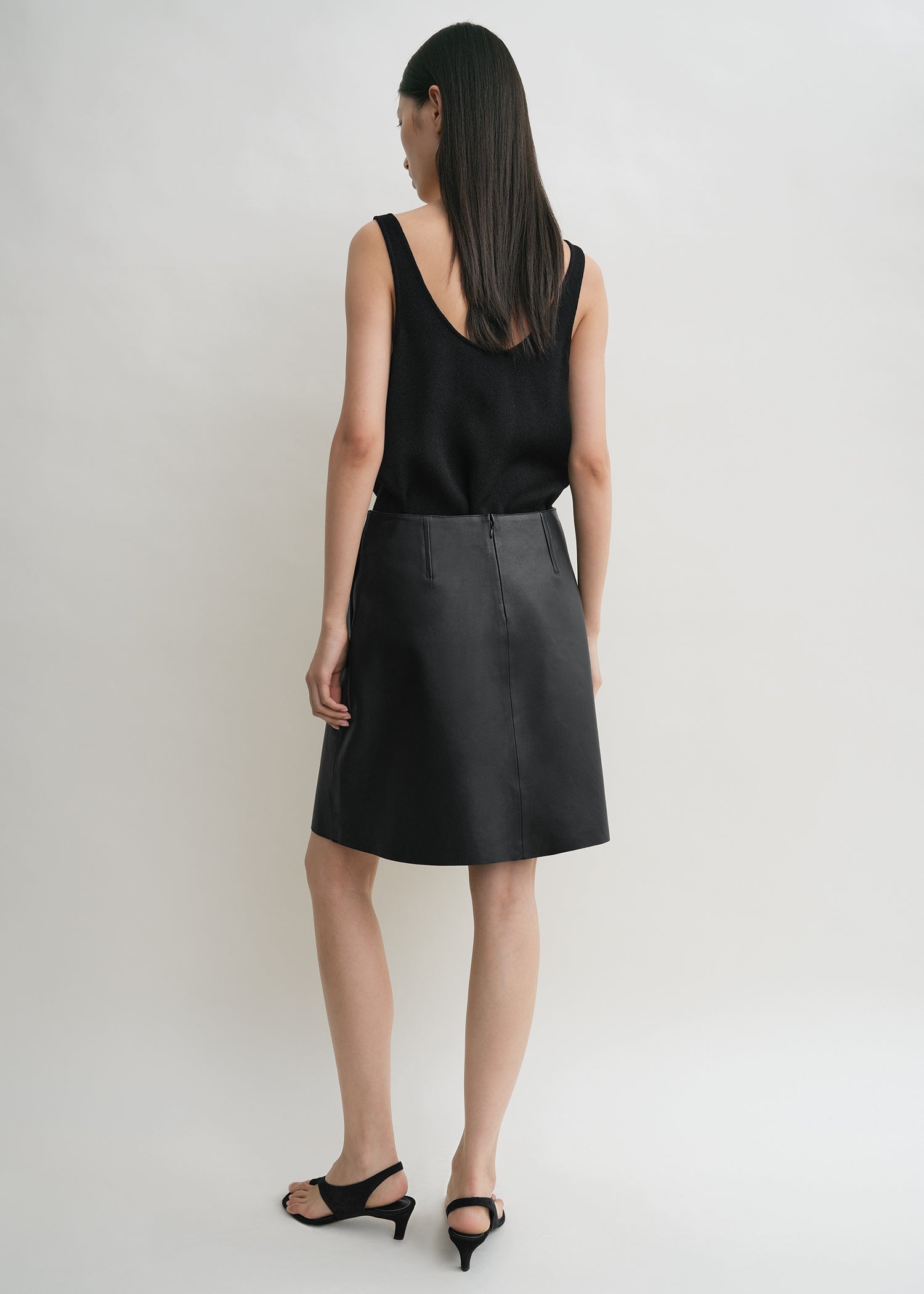 Leather skirt black
