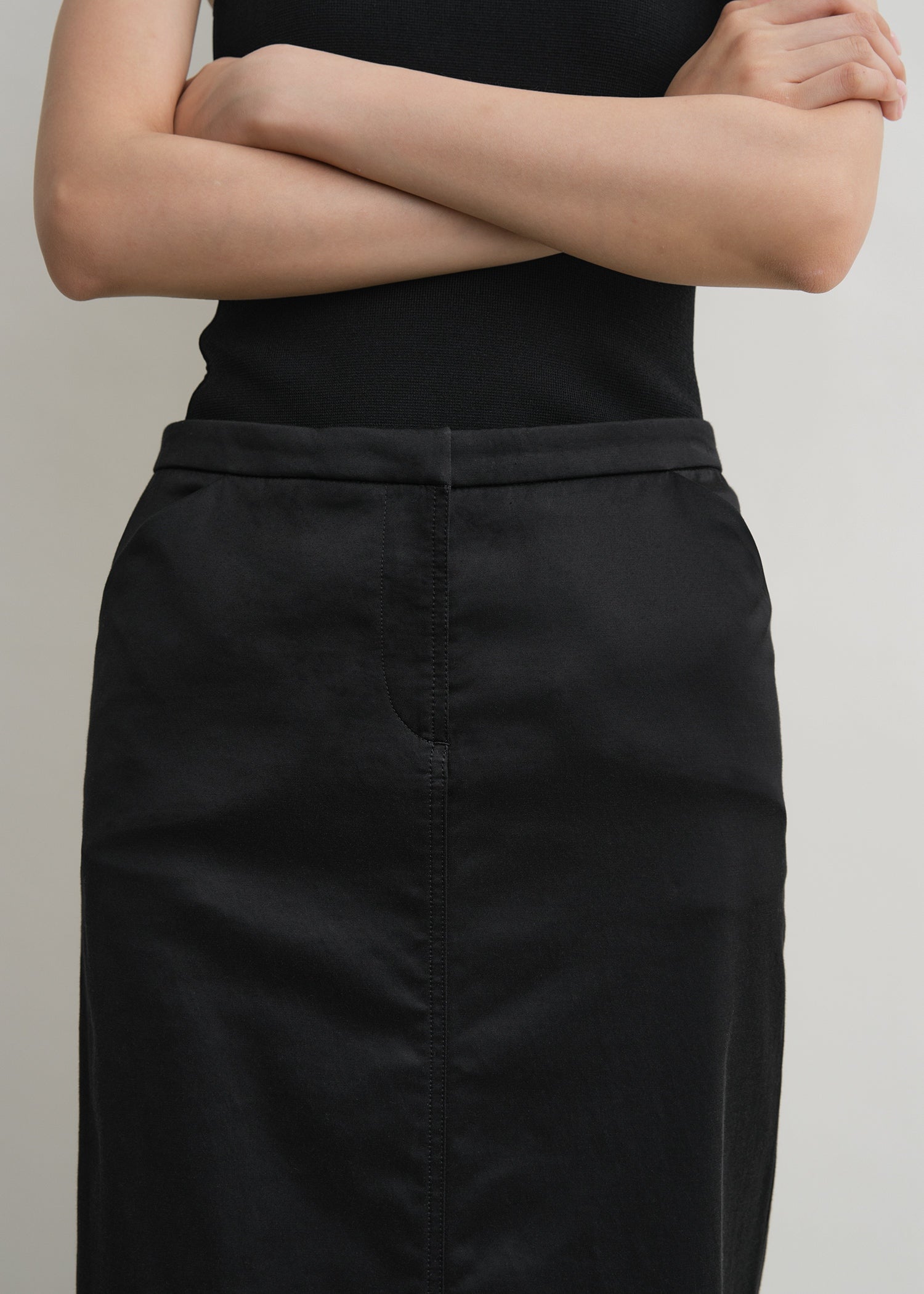 Straight skirt black