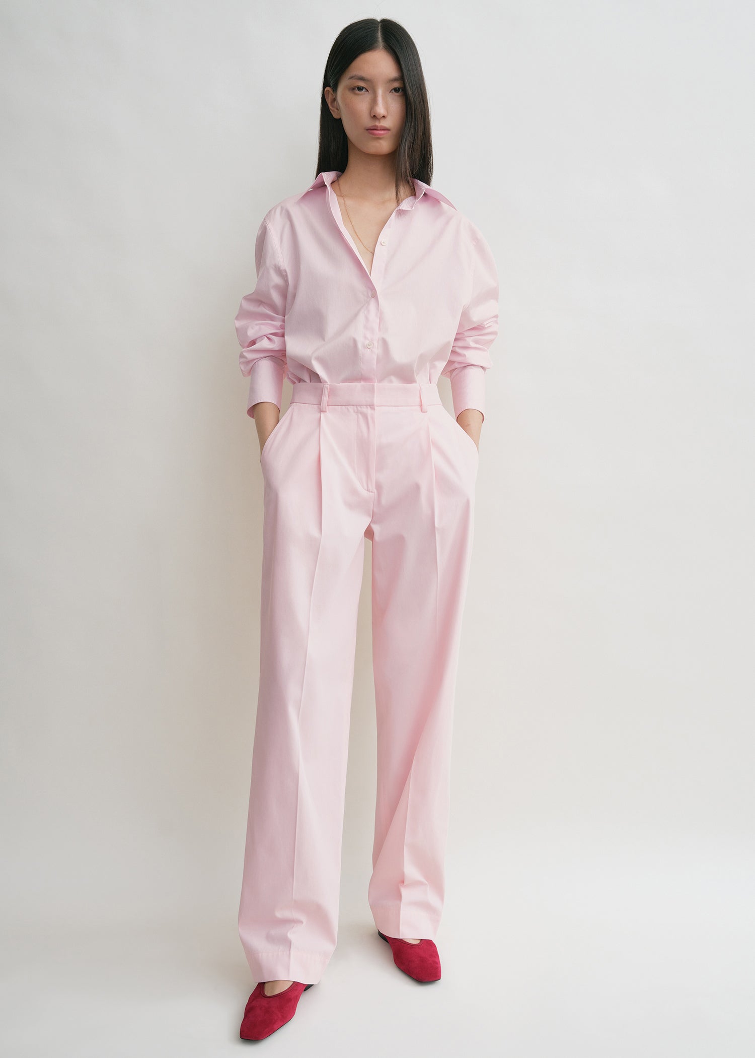 Slanted pocket trousers blossom