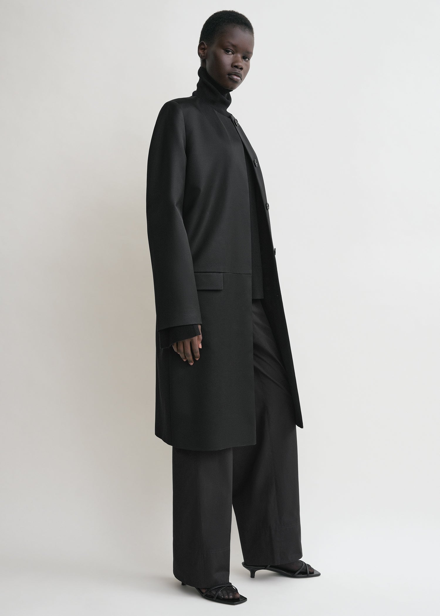 Chintz coat black
