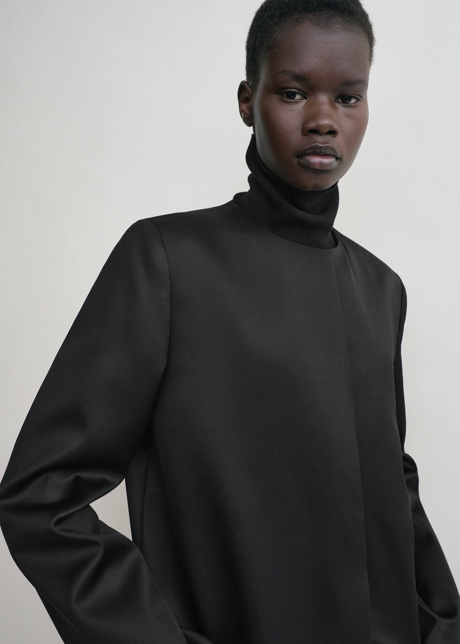 Chintz coat black