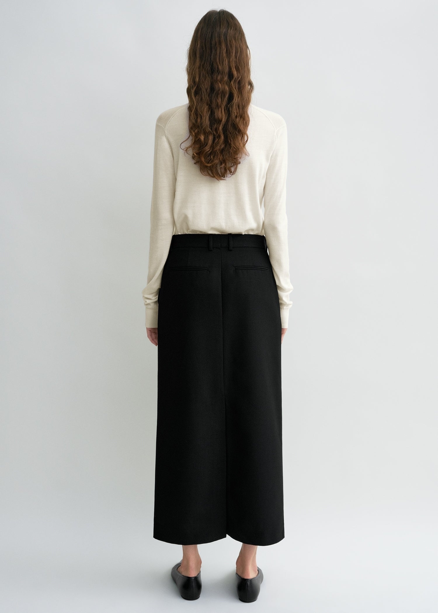 Fine crew knit ecru