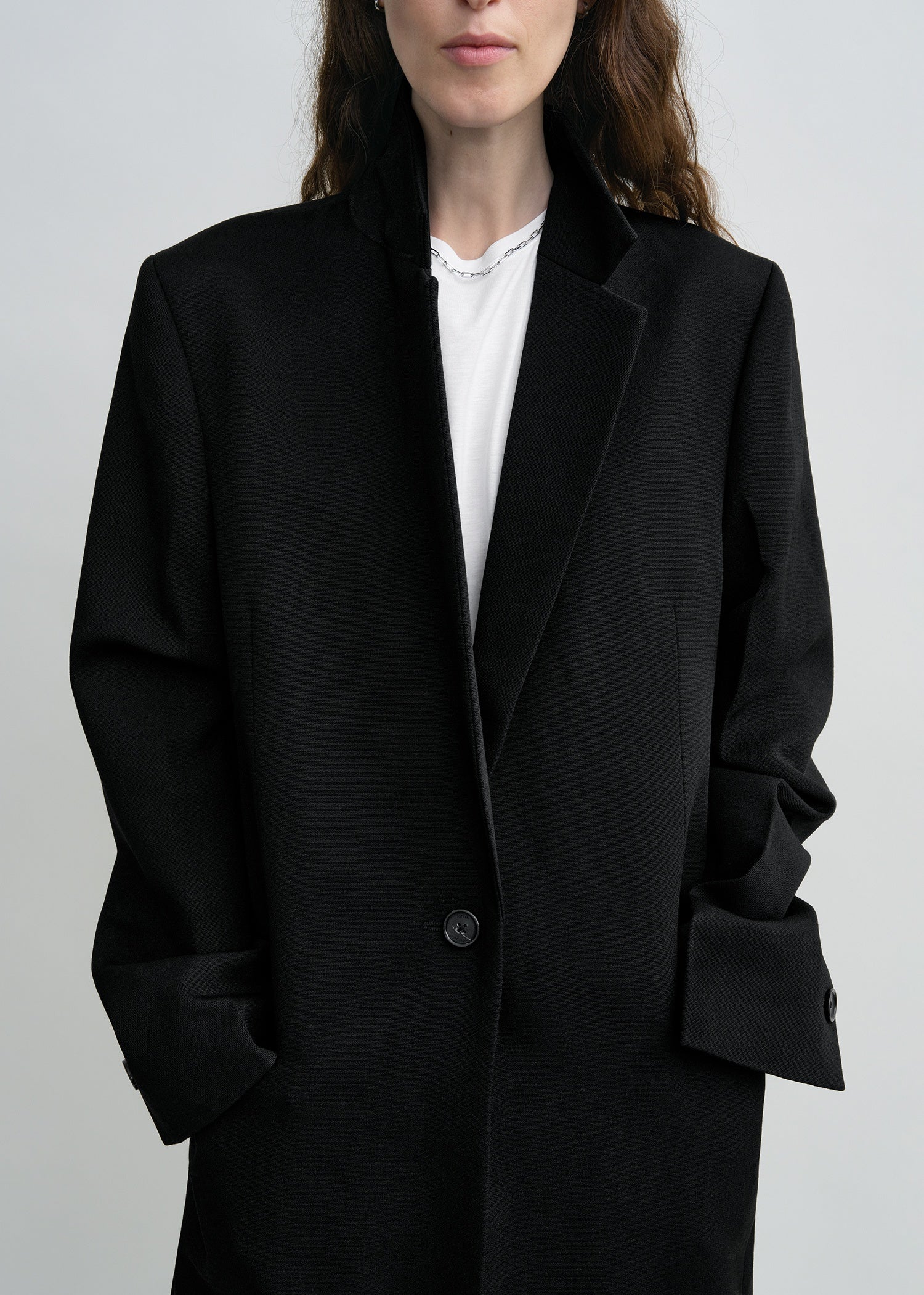 Classic tailored coat black