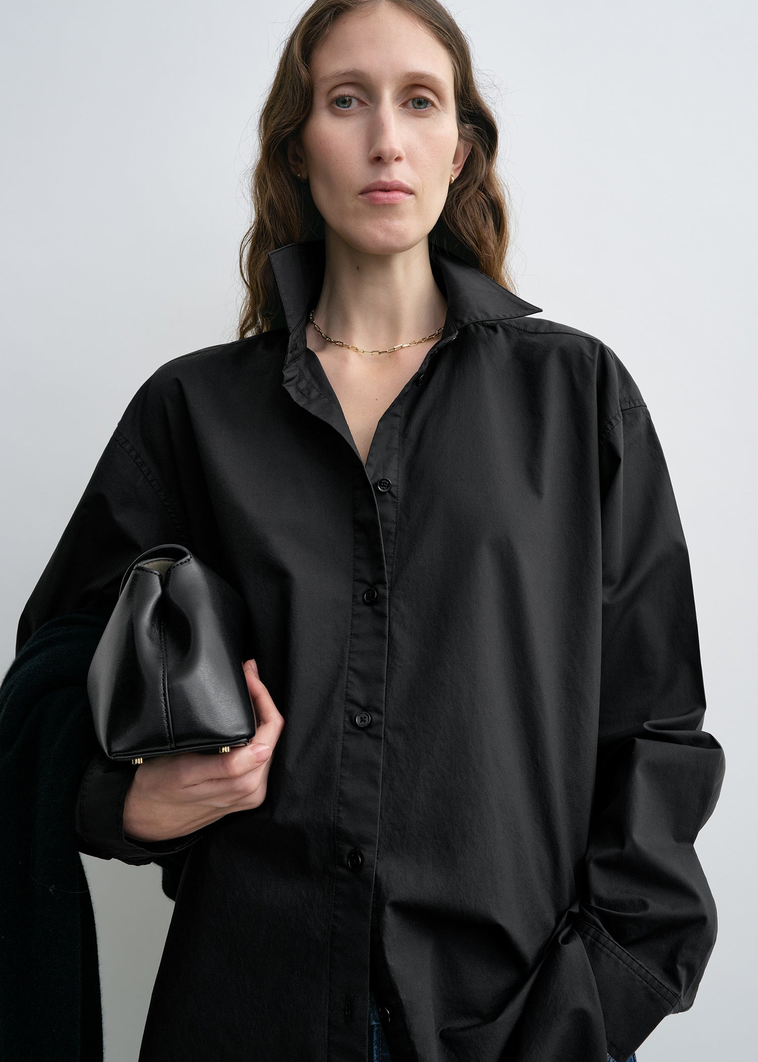 Classic tumbled shirt washed black