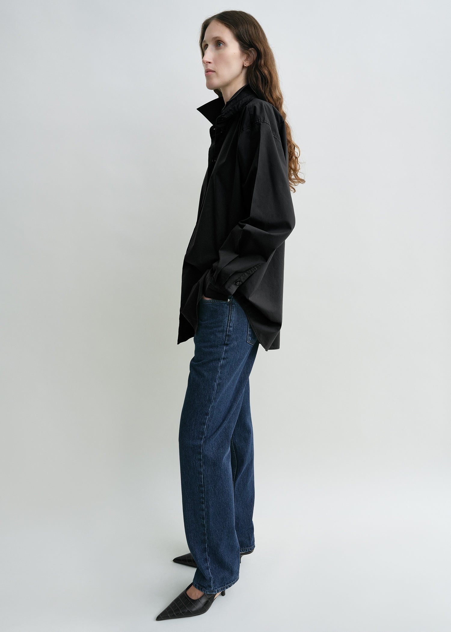 Classic tumbled shirt washed black