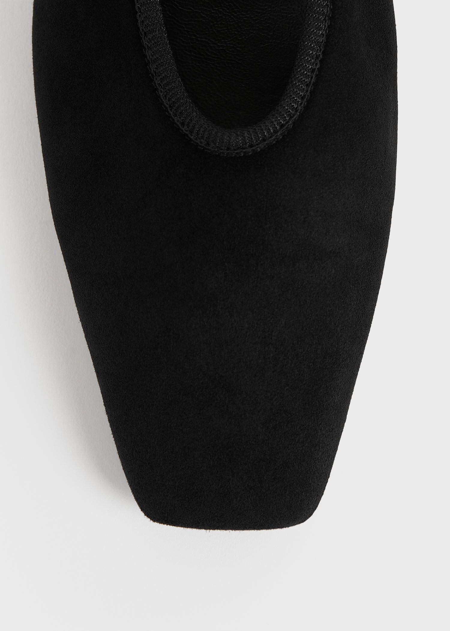 Minimalist suede ballerinas black
