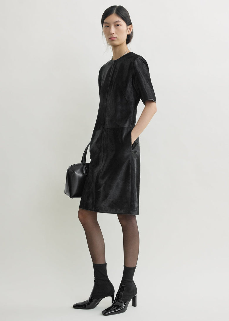 Leather dress black