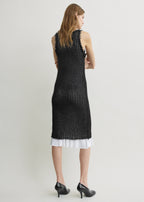 Mohair knit tank dress black