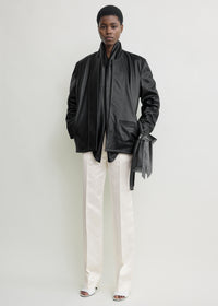 Minimal biker jacket black