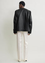 Minimal biker jacket black