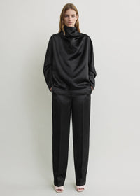 Cowl neck blouse black