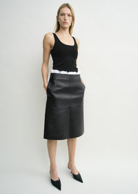 Compact knit tank black