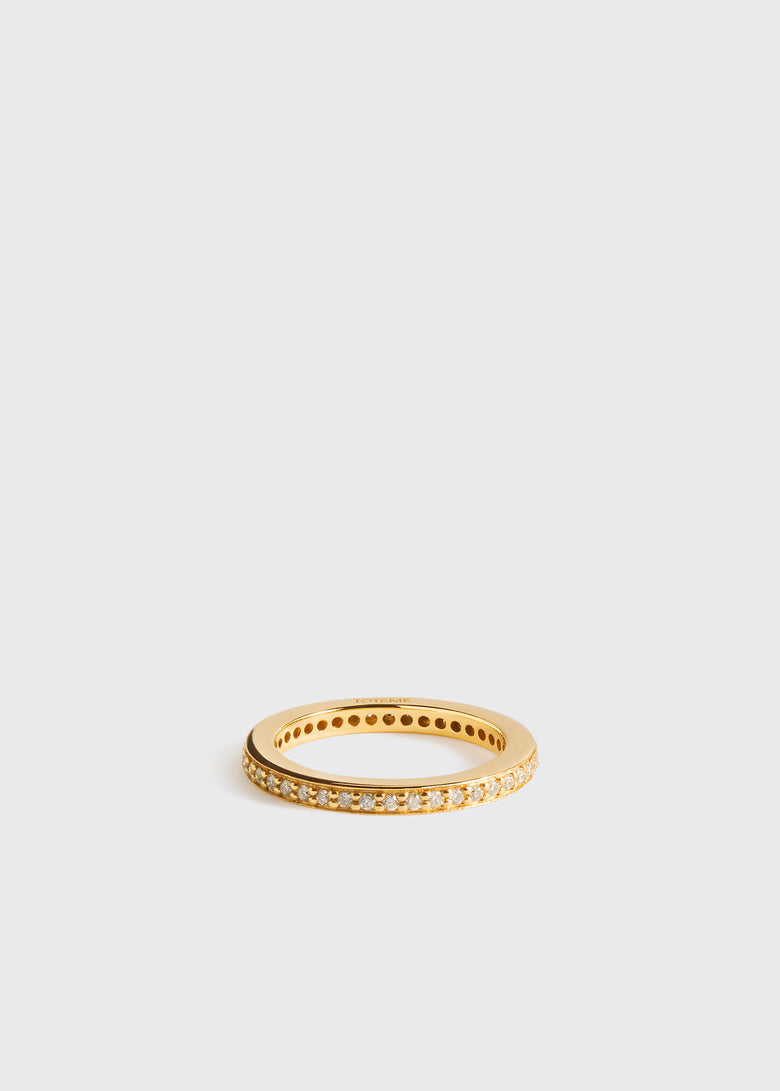 Eternity diamond midi ring 18kt gold