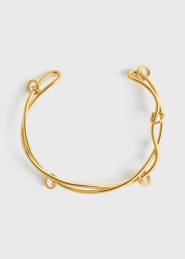 Swirl collar gold