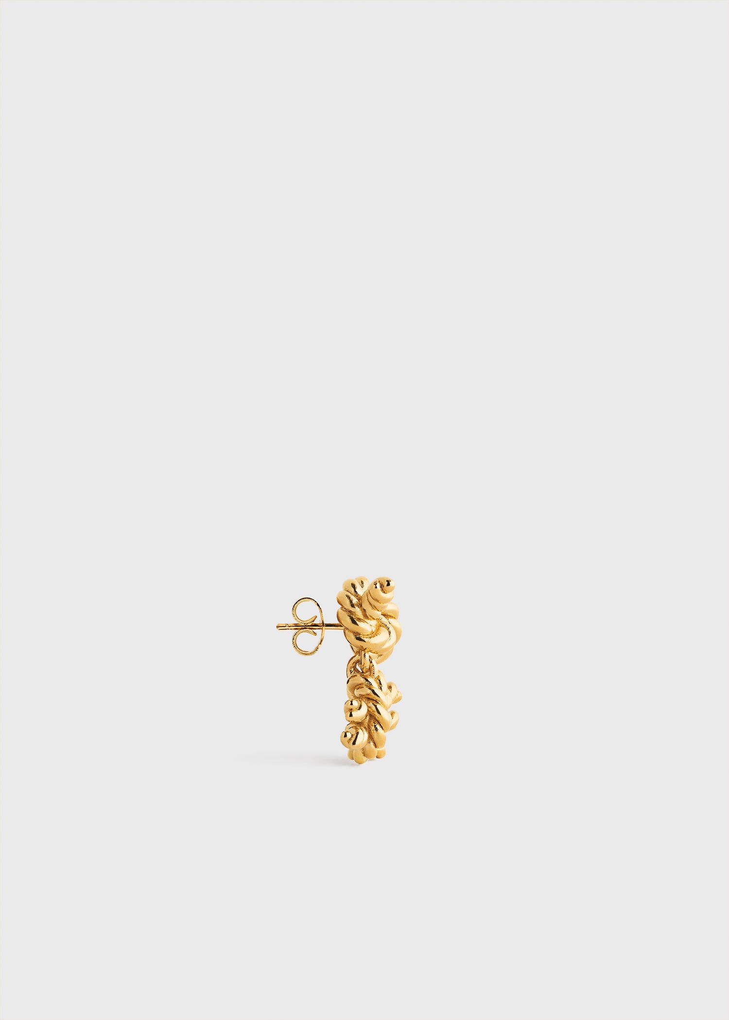 Rope knot earrings gold