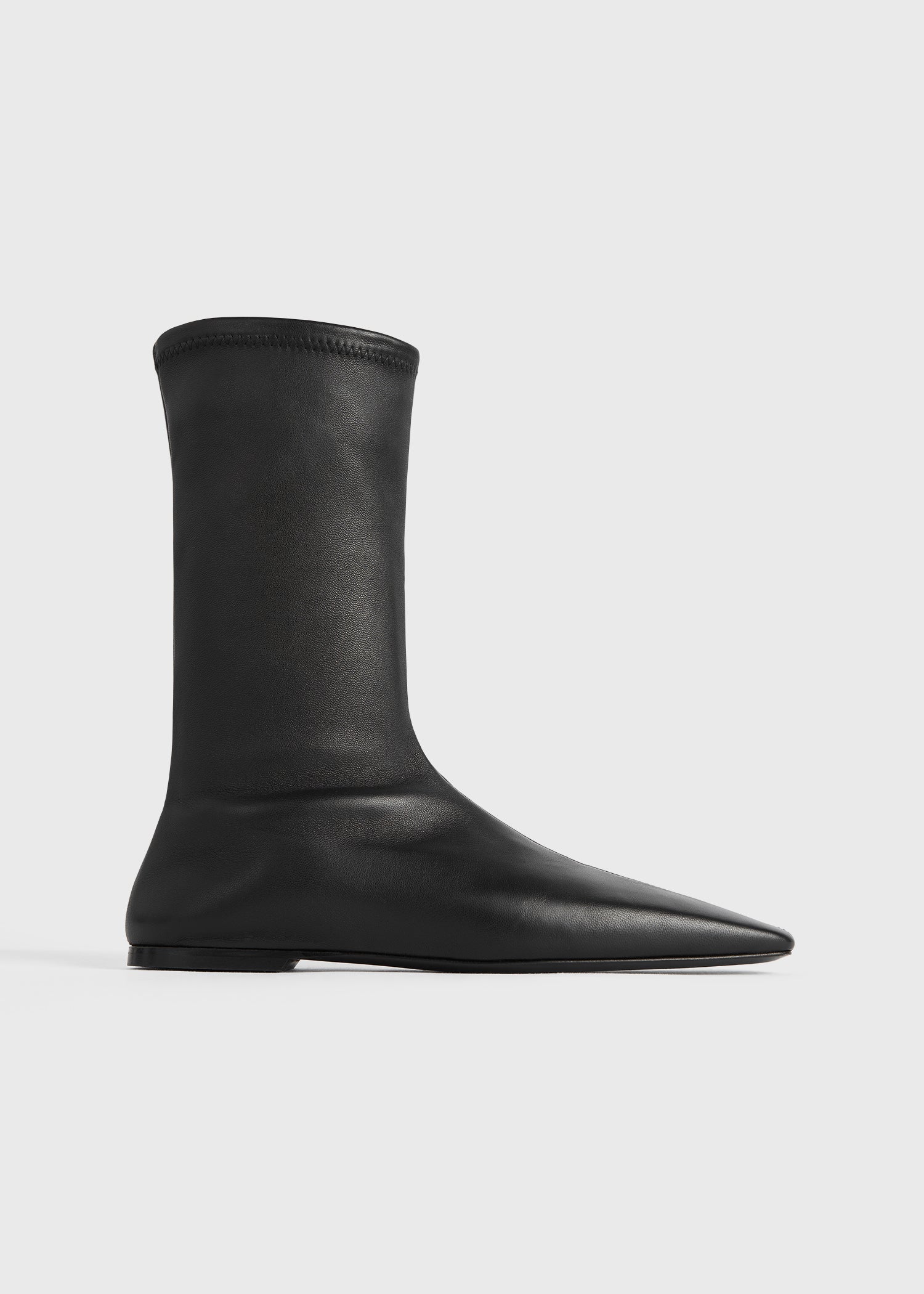 Leather sock boots black TOTEME