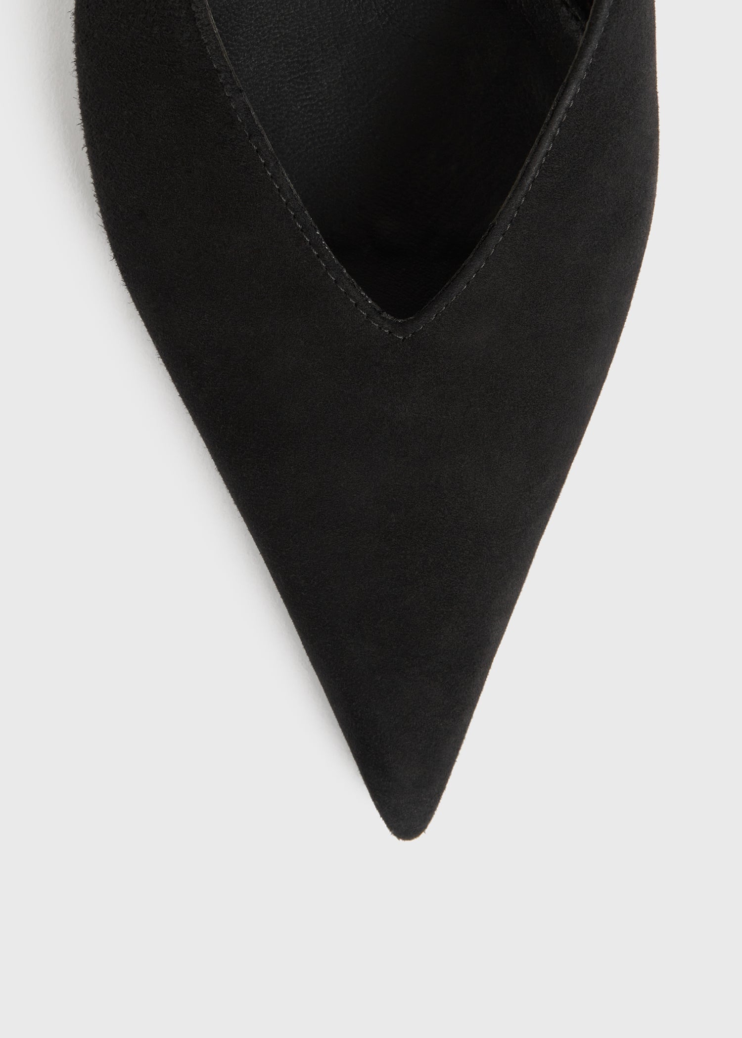 Wedge-heel suede slingbacks black