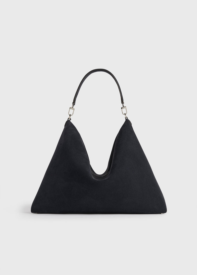 Bevel suede bag navy