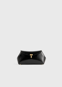 Mini T-lock naplack clutch black