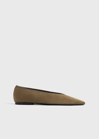 Minimalist suede ballerinas hazel