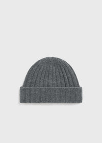 Cashmere beanie charcoal melange
