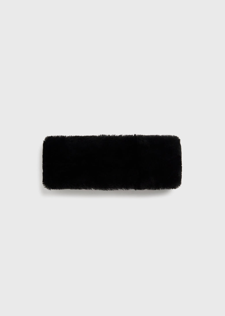 Shearling headband black